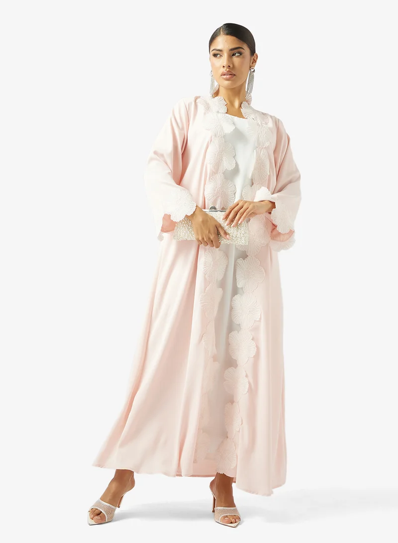 Khizana Abaya With Lace Trim